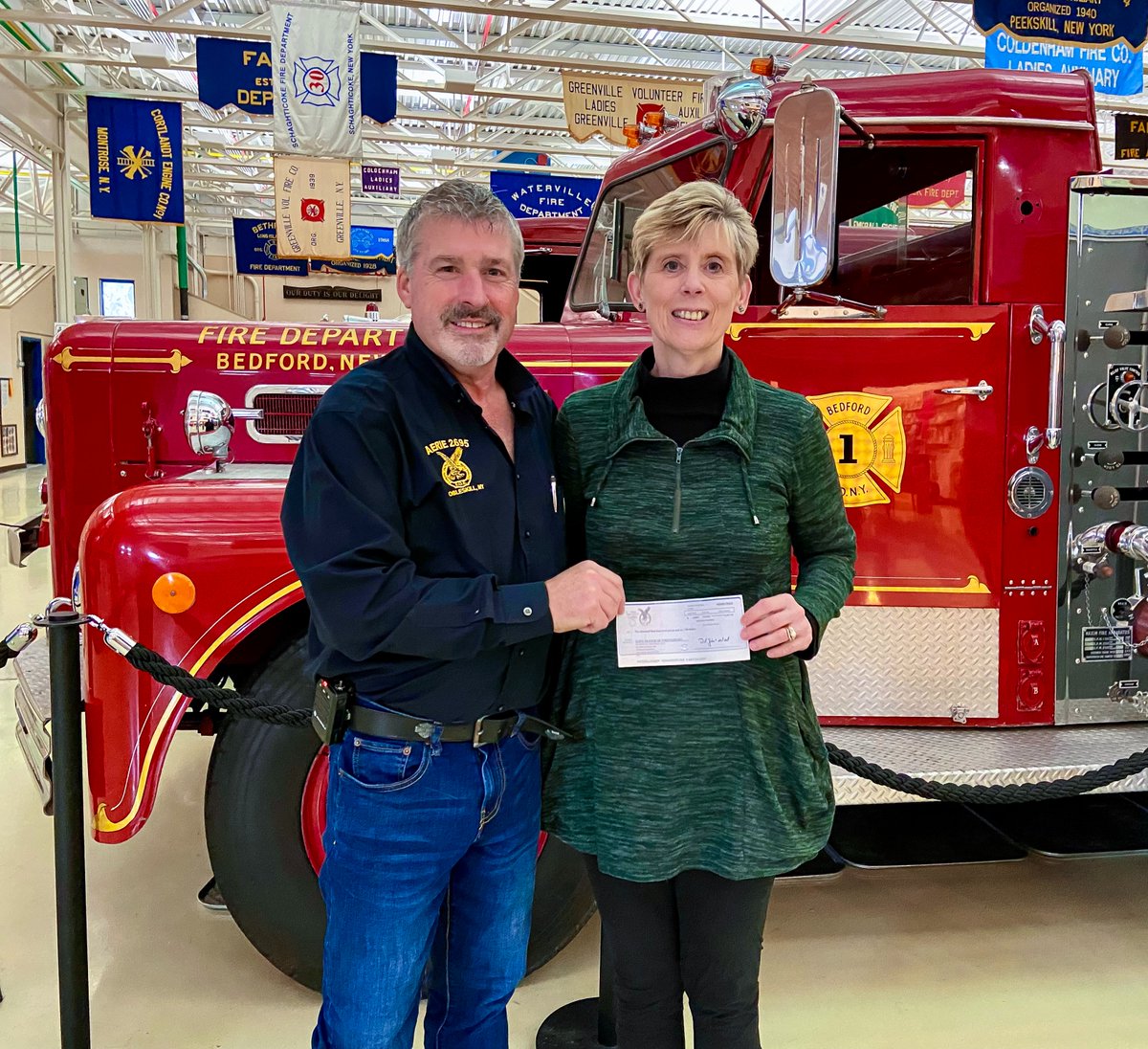 Museum Director Jamie Smith Quinn recently accepted a very generous donation from Shane Strong from The Fraternal Order of Eagles. The Museum is extremely grateful for this wonderful organization’s continued support!
To learn more about them, visit: foe.com