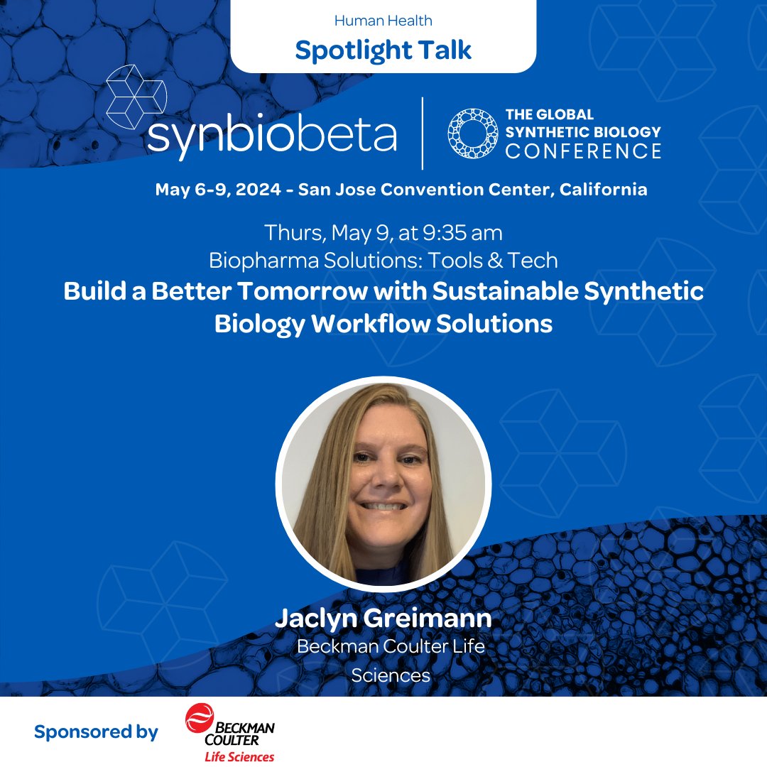 Learn how Beckman Coulter Life Sciences is enabling more efficient synthetic biology workflows while reducing waste in this session at #SynBioBeta2024: synbiobeta.com/events/synbiob… #synbio