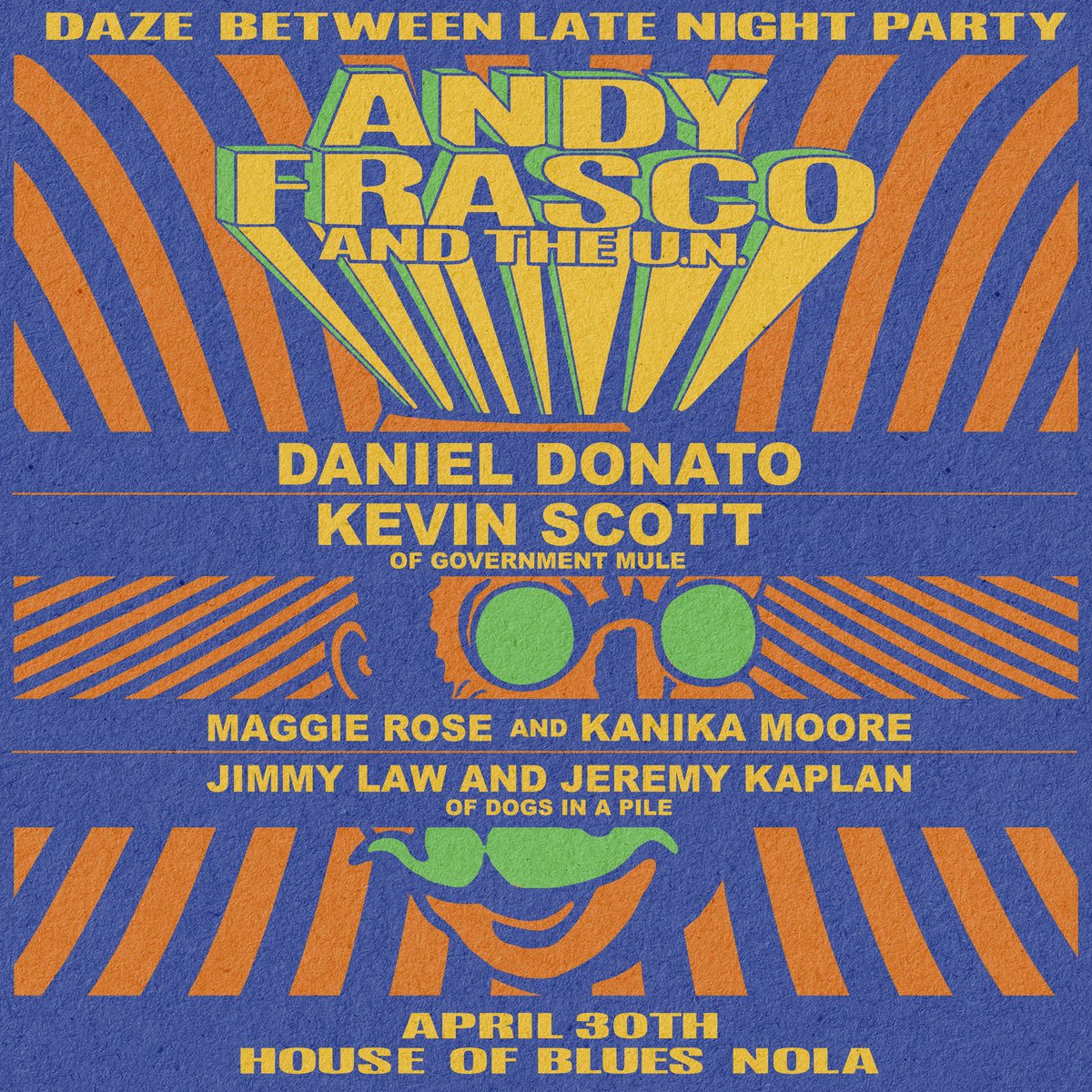 We added a couple more friends to our late night jazz fest set New Orleans 😎 Tics: andyfrasco.com/tour