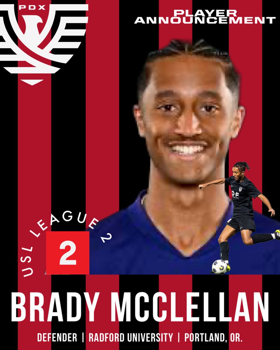 🚨USL 2 Player Announcements🚨 

Brady McClellan committed to return this summer @USLLeagueTwo for Year 2! 

Brady just finished his @NCAASoccer sophomore campaign this Fall, prior to transferring to @RadfordMSOC this Spring.

#WeAreUnited #UnitedIsTheFuture #PlayUnited #Path2Pro