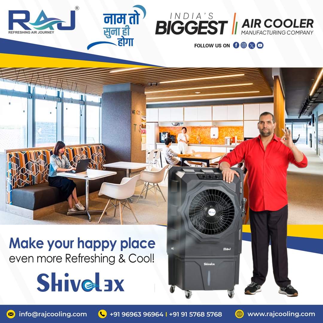 Make your 𝗛𝗮𝗽𝗽𝘆 𝗣𝗹𝗮𝗰𝗲 even more 𝗥𝗲𝗳𝗿𝗲𝘀𝗵𝗶𝗻𝗴 & 𝗖𝗼𝗼𝗹 !

#khaliwithrajcooling #khali #Thegreatkhali #aircooler #Maharathi #summer #aircoolers #fresh #freshair #rain #air #purity #airdelivery #jaldicooling #beattheheat #safe #relax #HealthyAir #CoolAir