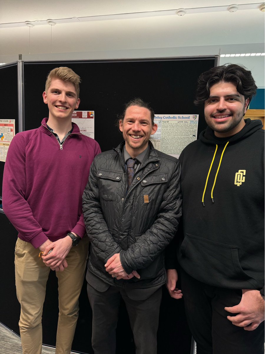 Representing Archbishop Ilsley Computing department tonight at Birmingham University. Big thank you to the university students Tom & Firas for the great work they did with us.