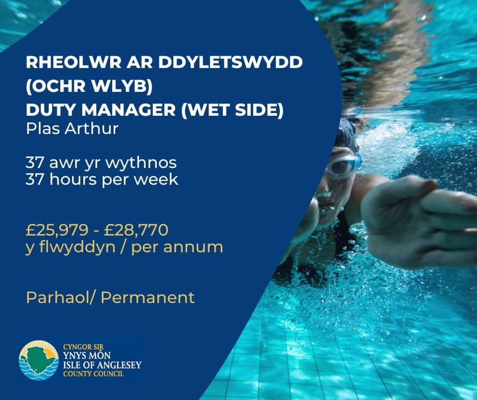 📣 Duty Manager For further information, and to submit an application, visit the Council website: saas.zellis.com/ynysmon-isleof… Please refer any further enquiries to: 📧 JobsSwyddi@ynysmon.llyw.cymru