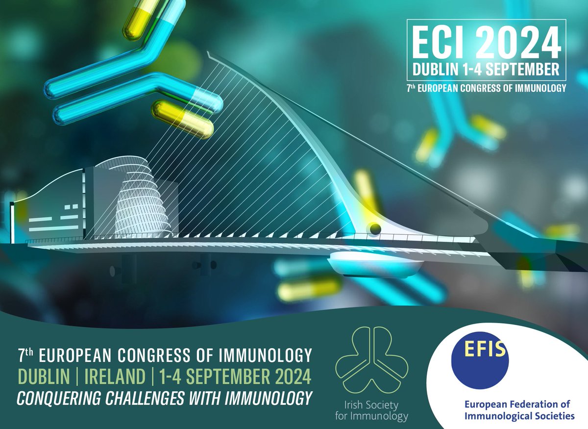 Have you have been inspired by the #DayofImmunology videos to join us in Dublin for the #ECI2024? 🤔 📢Stay tuned for more news about late-breaking abstract submission launching the first week of May....📅 @Irishimmunology @y_efis @EdLavellee
