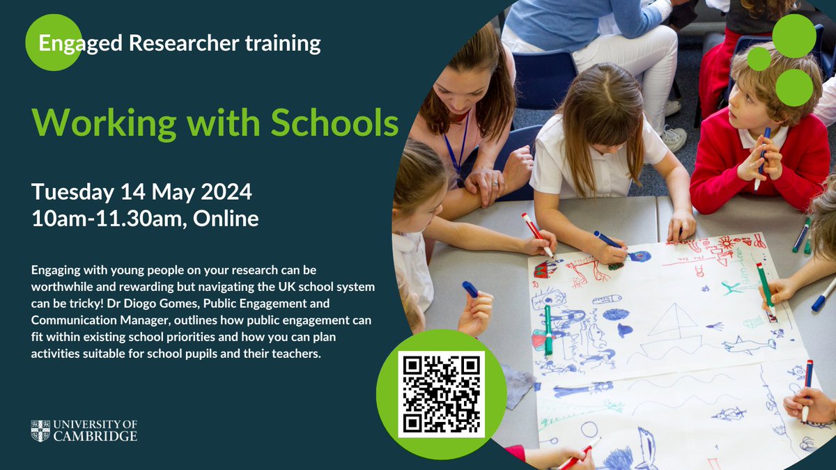 Could your research benefit from working with schools? 🎓 This Engaged Researcher session will introduce you to the UK school system and show how public engagement work can fit with existing school priorities. Book your spot now: bit.ly/3Jw0gD7