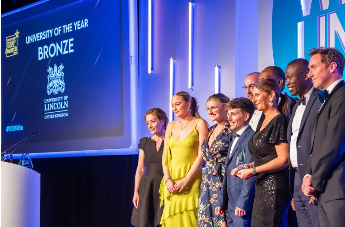 The student voice is so important.. that’s why last night being the winner of the @Whatuni student choice award for Halls and Accommodation was so incredible for the @unilincoln not only that…. We even won Bronze as The University of the Year🏆