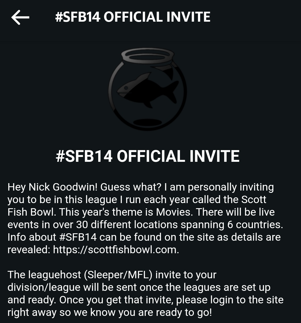 #SFB14 Excited to be invited to my first ever SFB. See you in Fishtown!