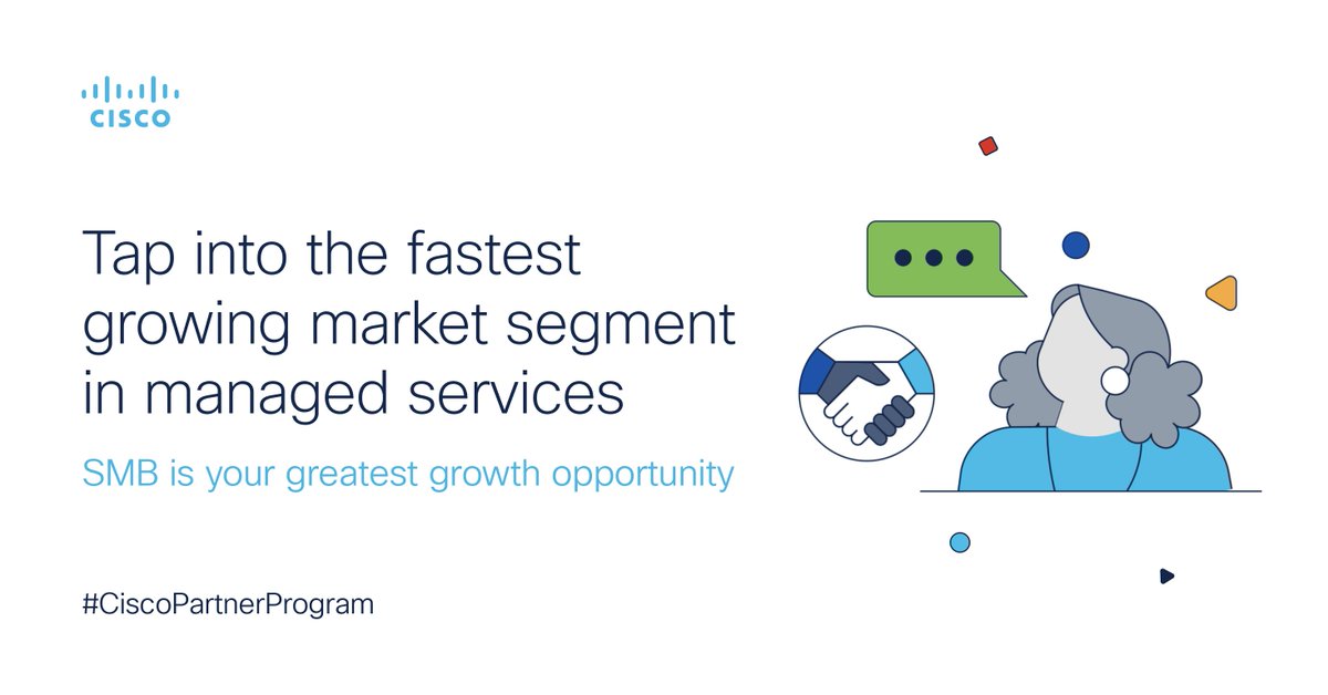 CiscoPartners's tweet image. Unlock the potential of the fastest expanding market in managed services!
With #SMBs scaling at a pace 1.6x quicker than any other sector, now's the time to position yourself as the expert with Cisco Powered Services.
cs.co/6013bQonT
#GoManaged #CiscoPartnerProgram