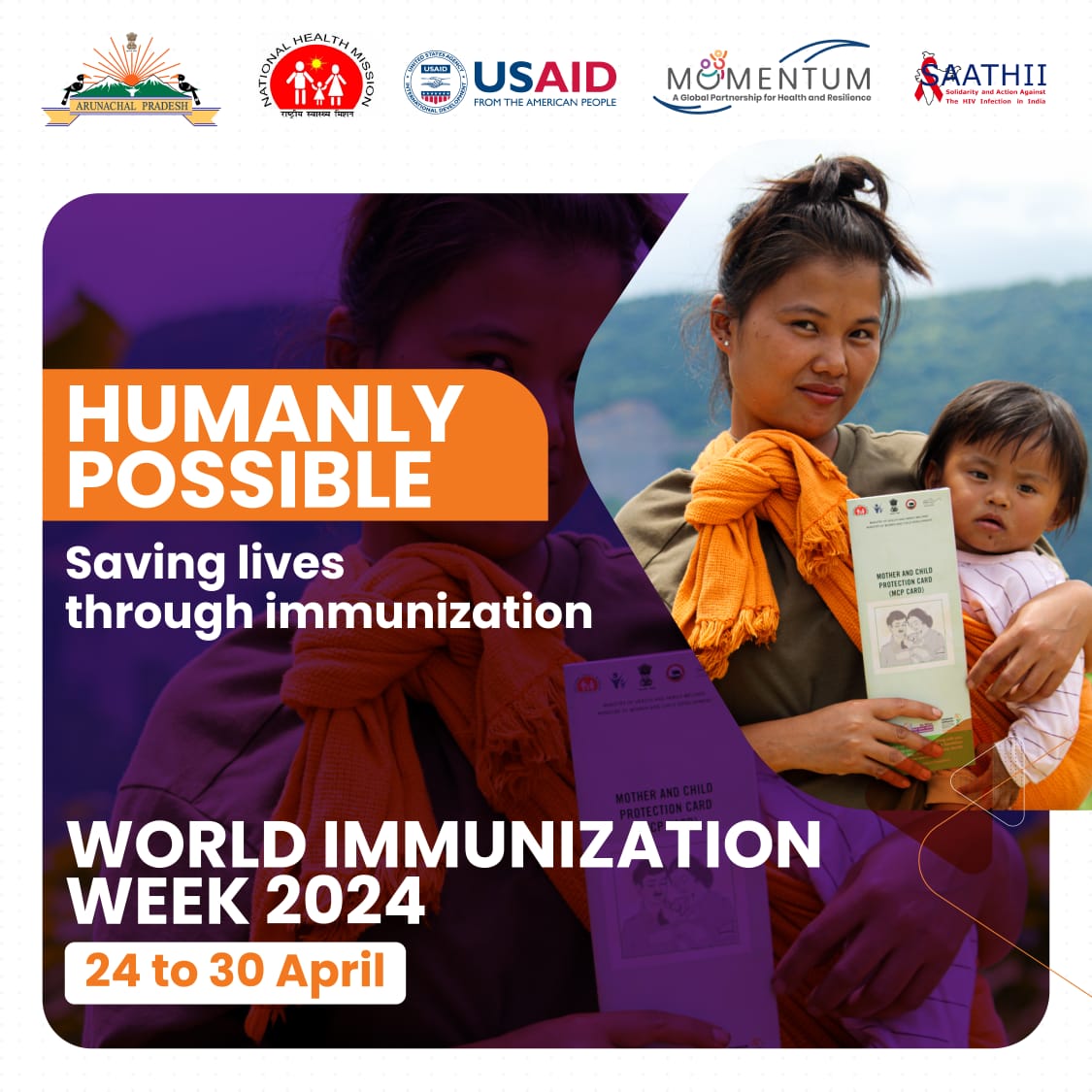 This World Immunization Week, let's celebrate the power of vaccines in protecting lives and ensure that no child should be left behind when it comes to immunization. #WorldImmunizationWeek #HumanlyPossible #VaccineSaveLives