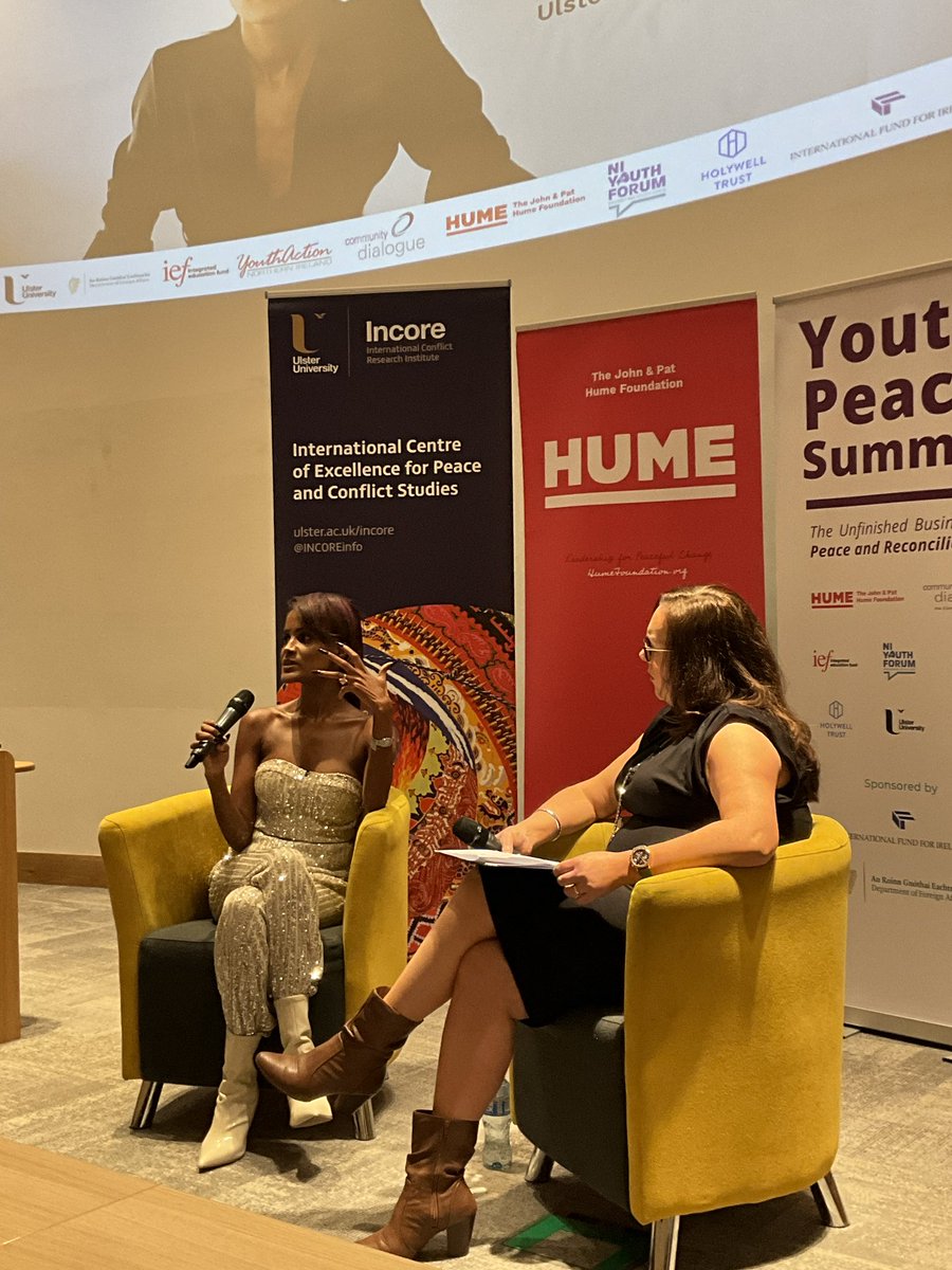 @LeonaONeill1 now interviewing @CandiceMama on her journey of forgiveness post apartheid as part of the Peace Summit at @UlsterUni @INCOREinfo @humefoundation @YouthActionNI @CentreDialogue @IEFNI @FundforIreland @CommDialogue @GlencreeCentre @NIYF @dfatirl @HolywellT