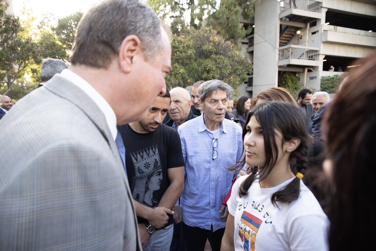 Commemorating the 109th Anniversary of the Armenian Genocide yesterday at Glendale City Hall. The Armenian diaspora here is one of the largest in the world — and an incredible testament to the resilience and strength of the Armenian people and culture.