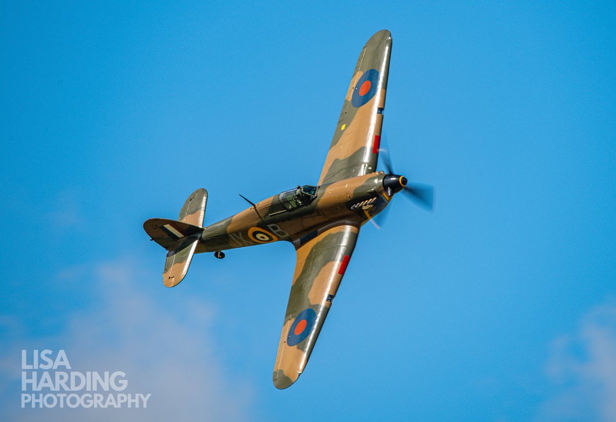 Hurricane LF363 of the BBMF in more beautiful blue skies