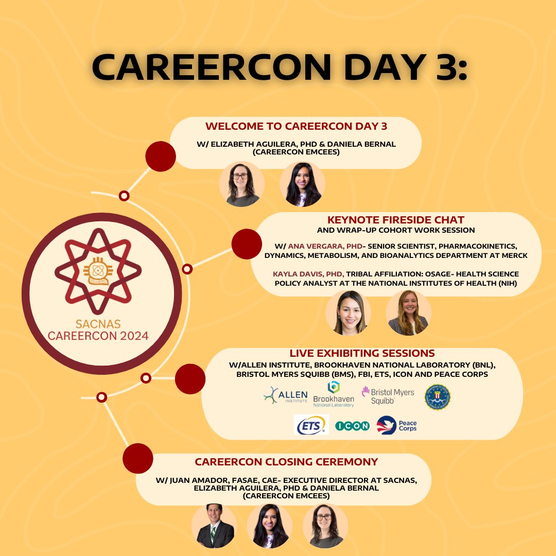 Today is the final day of CareerCon 2024! This unique event to build one's network and ask questions empowers our community to continue in pursuit of their dreams. Thank you to all of our SACNAS community that contributed to this event. Your participation makes a difference!