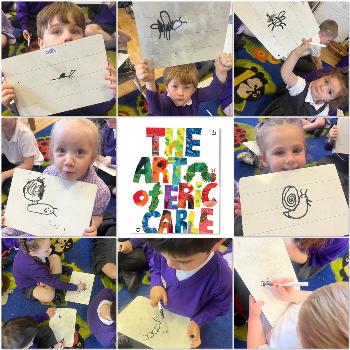 To support our Eric Carle focus, today we explored key features needed to represent different minibeasts including wings, antennas, patterns and legs. We then practiced drawing minibeasts and Mrs Williamson could clearly identify what minibeasts we had drawn! 🐛🐝🐜🐌@GarstonCE