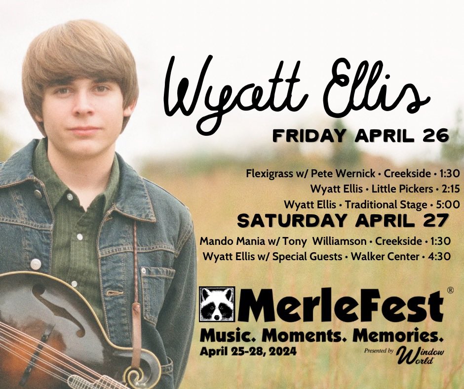 It’s going to be a fun time at @MerleFest this weekend! 🤘🪕 Y’all be on the lookout for some surprises we have coming on Saturday 👀 Get your tickets now at merlefest.org/purchase/