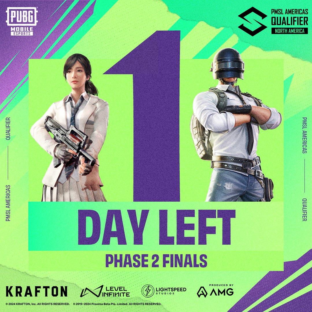 ⏳ TIC-Tock! The clock is ticking and the #PMSLAmericas Qualifier Phase is just around the corner!  Only 3 teams out of 16 will make it out. 3 intense days of @PUBGMOBILE await us! 🔥  #PUBGMEsports