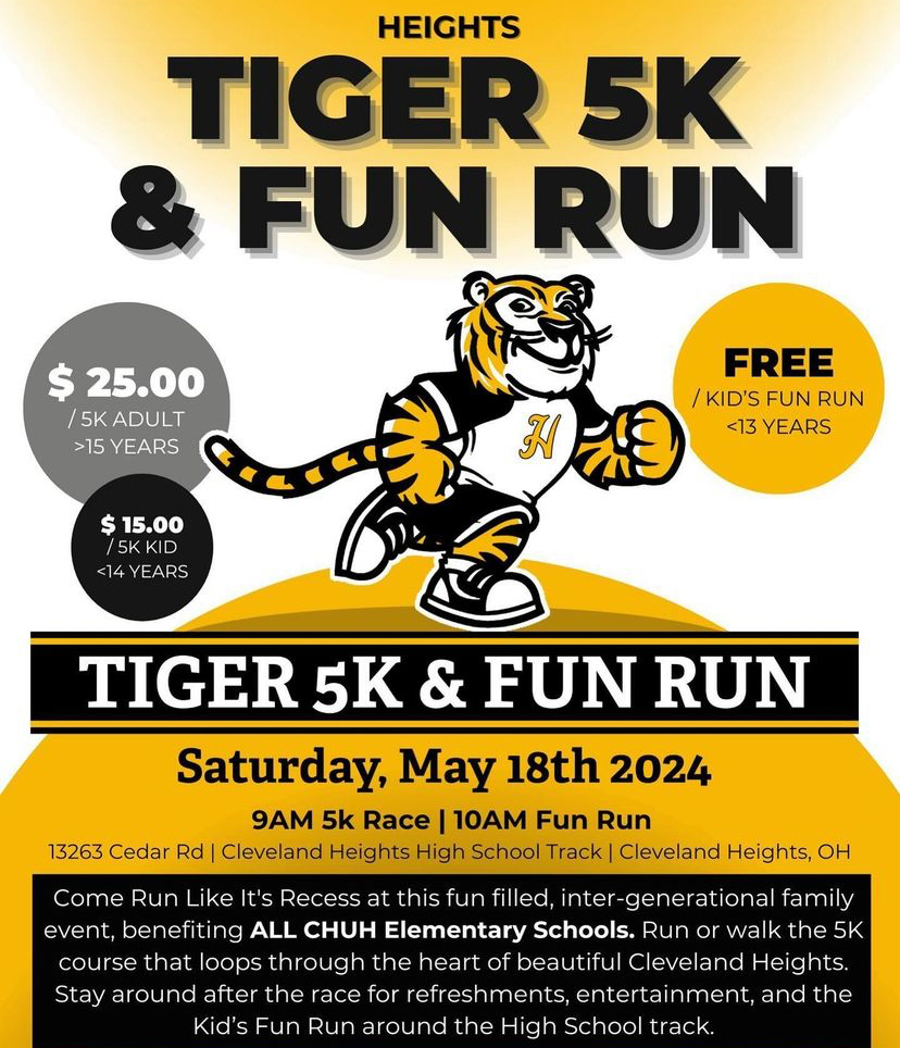 Save the date! Tiger Nation is running a 5k on 5/18! If you’re interested in signing up or donating to the cause, you can do so here: runsignup.com/tiger5k2024