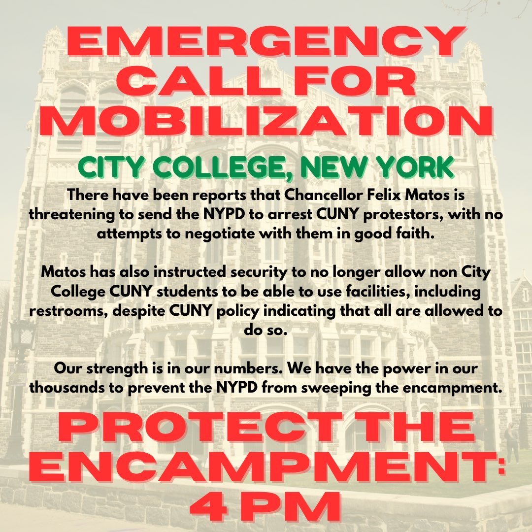 CUNY4Palestine tweet media