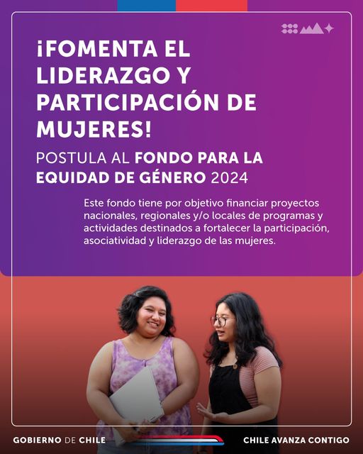 ¡Llamado a organizaciones de liderazgo de mujeres en la Región del Maule! ¿Conoces el Fondo para la Equidad de Género? Aquí 📷 te contamos de qué se trata el #FEG Infórmate y postula hasta el 📷 6 de mayo en sernameg.gob.cl