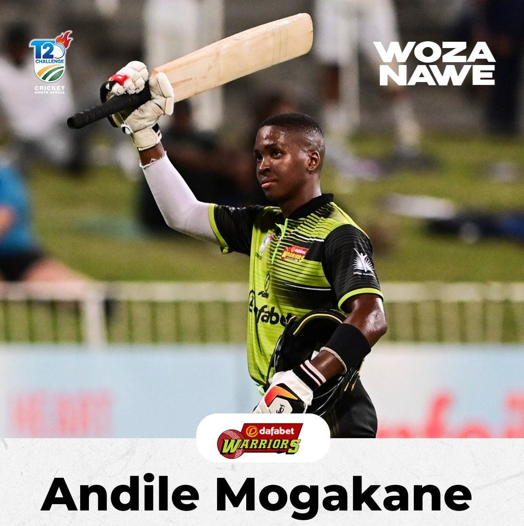 Andile Mogakane has played some really good knocks for the Warriors during this season's CSA T20 Challenge. That was a really good half century for the young man in a SF tonight. Looking forward to seeing more of him next season. Looks like a good prospect 🙌 #CricketTwitter