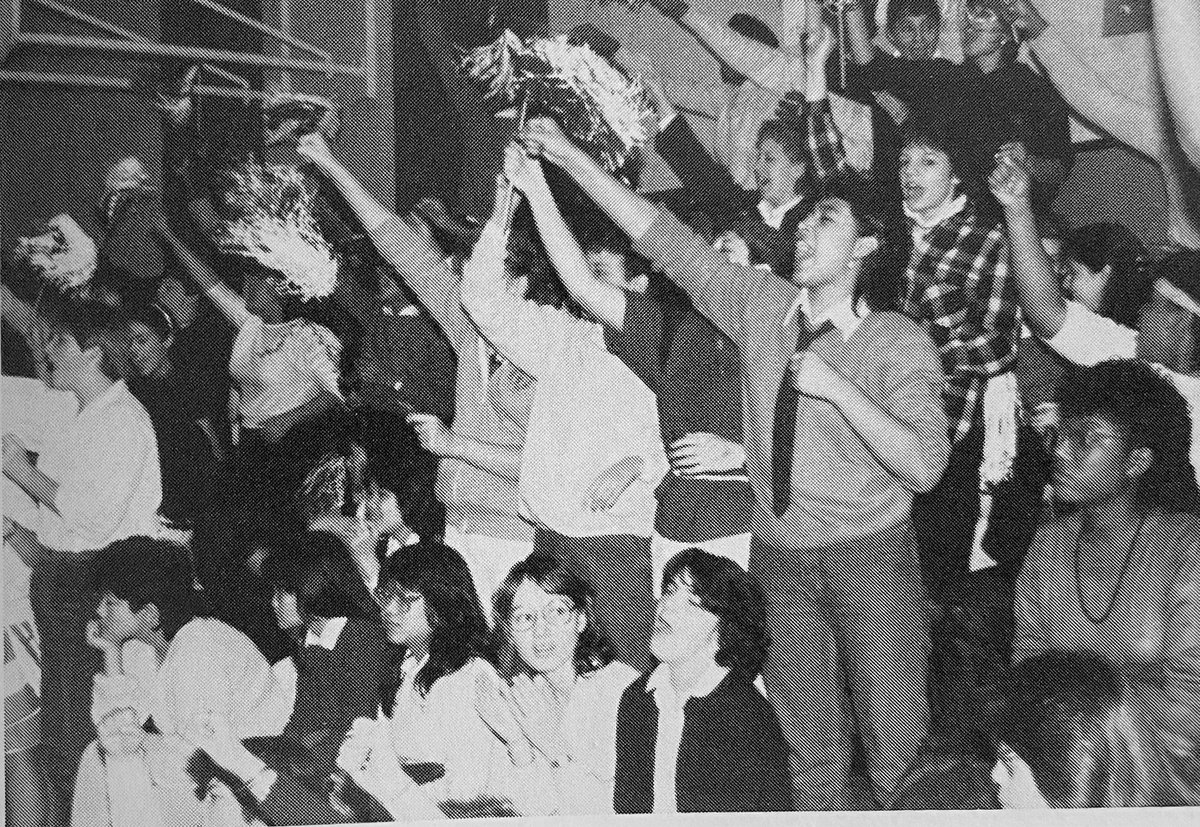 stjoanantida's tweet photo. When you were at SJA, which class do you think had the most spirit? This week’s #throwbackthursday shows the sophomores in the ‘85 Jeunesse https://t.co/qMMKOIuEe6