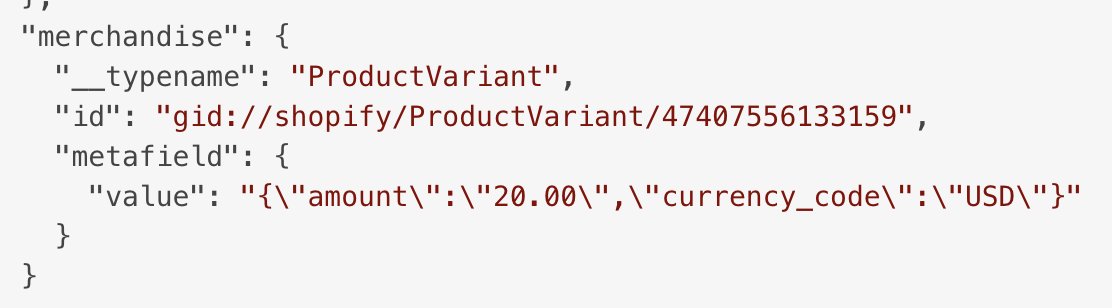 hennigposts's tweet photo. Does Shopify Functions support localized money metafields?

Trying to apply discounts across markets, though always getting store currency instead of local currency… https://t.co/DOARBcGzHE