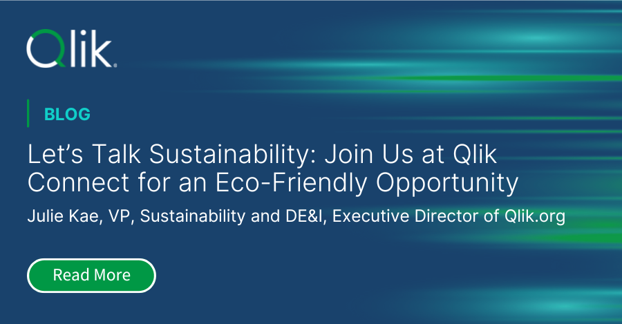 Merge your passion for sustainability with the power of data at #QlikConnect! 🌱 Join us this June for enlightening sessions, green initiatives and inspiring stories of change, featuring our customers and partners. Learn more from Julie Kae on our blog: bit.ly/49JHOSc