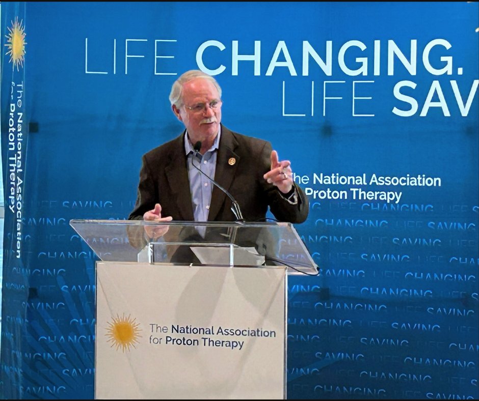UFProtonTherapy's tweet photo. The dedication of Congressman @RepRutherfordFL earned him the prestigious @naptprotons Champion Award, recognizing his efforts to help patients can receive treatment that minimizes side effects and prioritizes their quality of life. #ProtonTherapy #ProtonCommunity #CancerCare https://t.co/oHvblQwt64