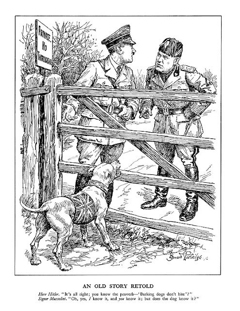 Punch Goes to War: The End of Appeasement buff.ly/2RiwtlV #history #Twitterstorians #Britishhistory #Europeanhistory #fascism #Hitler #Mussolini #Stalin #MunichCrisis #WWII #appeasement #history #Twitterstorians #Britishhistory #Cartoons #illustrations #Punch #Churchill