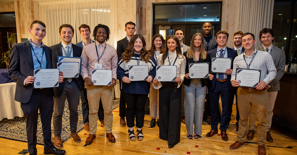 On April 18, at the Graduate Hotel on campus, the Center for Real Estate held its annual banquet. This year over $45,000 was awarded to 21 students - Congratulations!