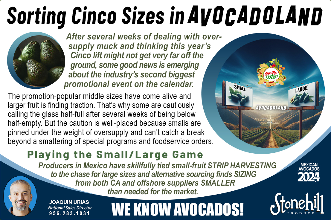 Joaquin has some good 🥑 news, just as Cinco de Mayo comes into view.

Get market intel, let's talk promotions, and get some orders going! Contact Joaquin at 956.283.1031 or email Joaquin@StonehillProduce.com

#avocados #avolovers #supermarketnews #party #supermarkets #grocery
