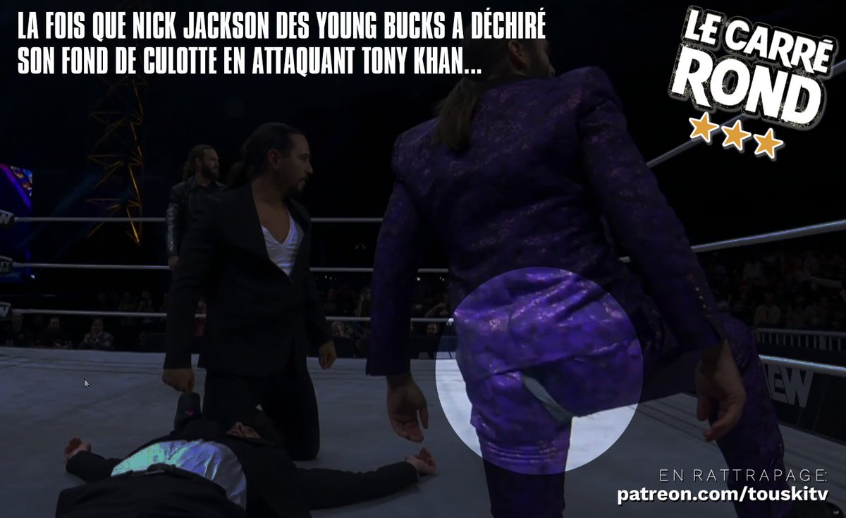 La fois que Nick Jackson des @youngbucks a déchiré son fond de culotte en attaquant @TonyKhan...

#AEWDynamite