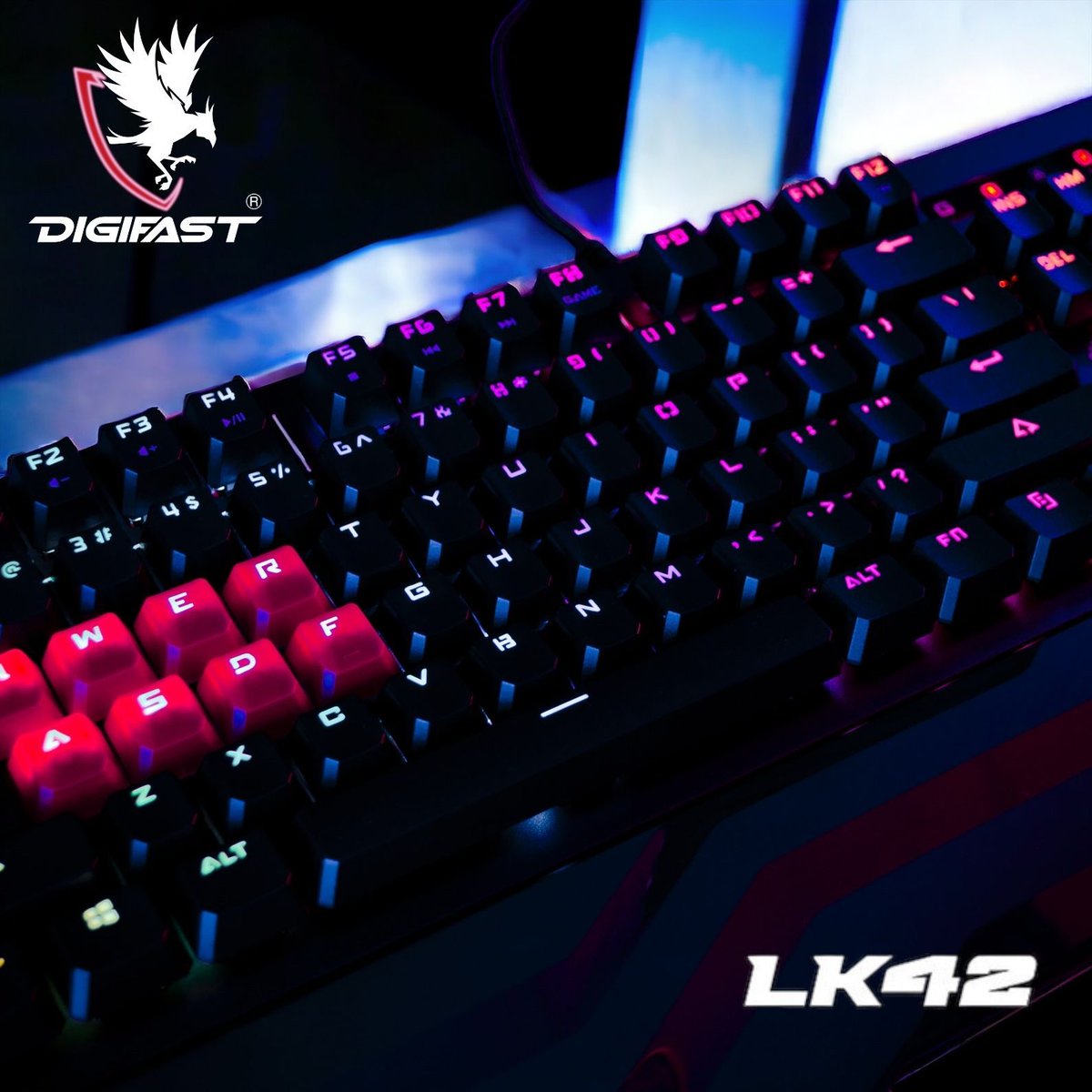 Immerse yourself in RGB lighting and let the keyboard light up your gaming passion! 
buff.ly/3lTb0Tw 
#digifast #digifastusa #gaming #gaminglife #gamingsetup #gamingpc #gamingposts #gamingroom #gamingislife #gamingsetups #gaminggear #gamingstation #gamingkeyboard