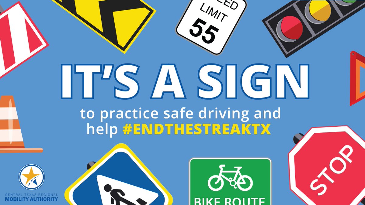 Traffic signals, signs, striping, and construction cones are there for a reason. Studies have gauged the necessity and usefulness of them at certain locations. Ignoring them and driving dangerously puts you and others at risk. Choose to drive safely; choose life. #EndTheStreakTX