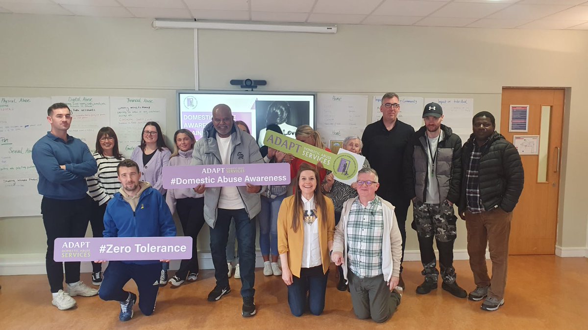 A great day's training with a lovely group who completed our Level 1 Training in Domestic Abuse Awareness. The next Level 1 training is May 27th. Please get in contact with jsdevelopment@adaptservices.ie if you'd like to book a place. #domesticabuseawareness
