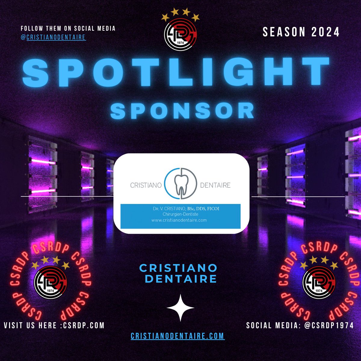 We would like to highlight & thank our various sponsors. The local soccer community thanks you
#SponsorSpotlight #csrdp1974
This week it is Cristiano Dentaire you can access their website and follow them on social media.
#development #change