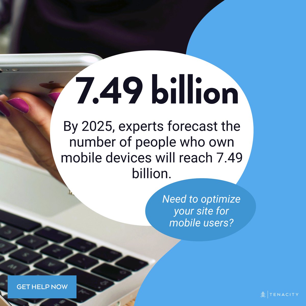 By 2025, experts forecast the number of people who own mobile devices will reach 7.49 billion. | @forbes 
Need to optimize your site for mobile users? We can help! Follow the link for more info: tenacity.io/services/web-d…
#mobilefirst #help #website