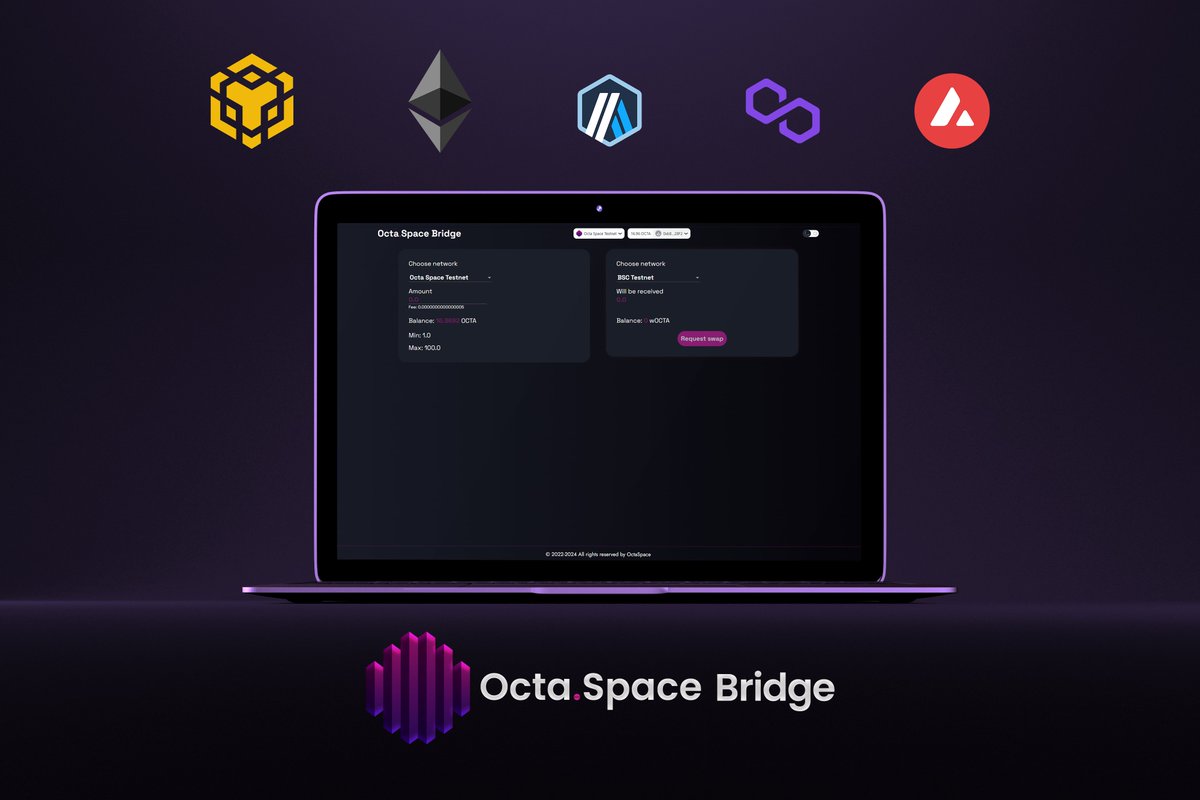 octa_space's tweet photo. We HEARD you!

Countless community members have requested $OCTA availability on a DEX.

A select few in our community have been participating testing our bridge, which is pending imminent release.

We are constantly exploring options to expand $OCTA availability to other blockchains. 

Which blockchain would you like to see wOCTA on first?

#Blockchain #Crypto #DeFi