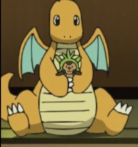 Dragonite holds him