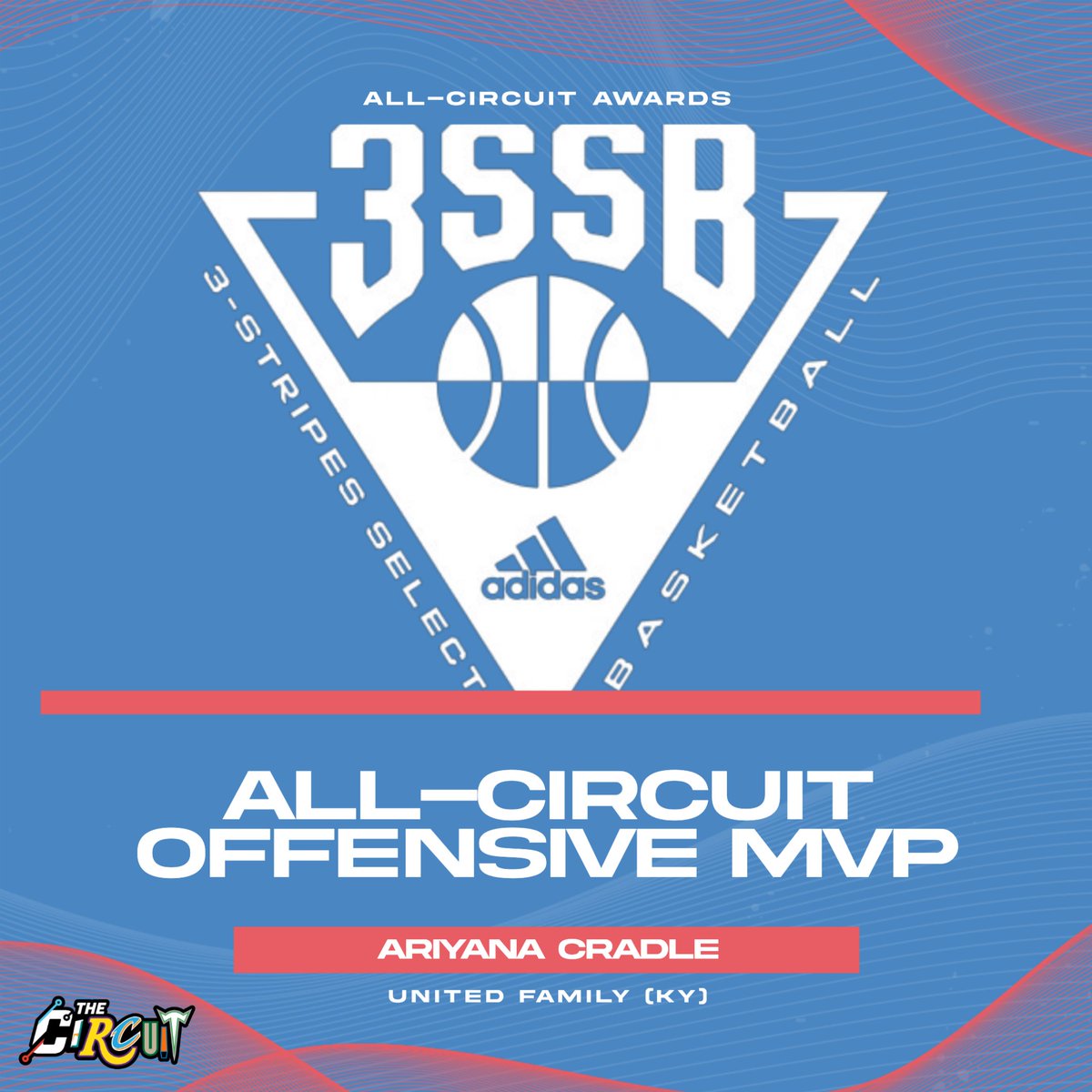 adidas 3SSB Session I | Offensive MVP 💰 Ariyana Cradle | United Family (OH) | 2026 Averages ➡️ 23.8 PPG, 5.3 APG, 1.5 SPG All-Circuit Awards ⤵️ thecircuithoops.com/news_article/s…