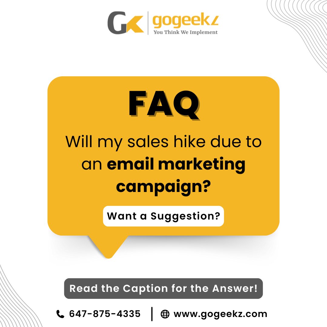 Determining the exact impact of an email marketing campaign on sales can vary depending on numerous factors
#frequentlyaskedquestions #askquestions #ask #question #generalknowledge #emailmarketing  #emailmanagement #smallbusiness #canada #toronto #ontario #florida #texas #usa