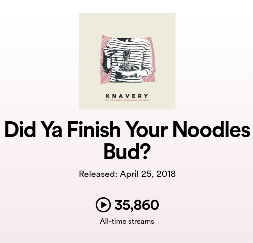 knaveryband's tweet photo. Absolutely INSANE that it's been 6 years since we released 'Did Ya Finish Your Noodles Bud?'

We were so young and basically had no clue what we were doing but we are learning more everyday🥲 https://t.co/dJJoyFGjdz