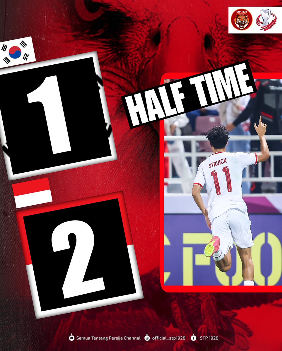 STP_1928's tweet photo. HALF TIME

GARUDAAAAAAAAAAAAA

Timnas Garuda Muda unggul dibabak pertama atas Korea Selataann, Majuu teruusss garudaa mudaa !!!
.
..
#TimNasDay #AFCU23 https://t.co/zk2NTs8sXQ