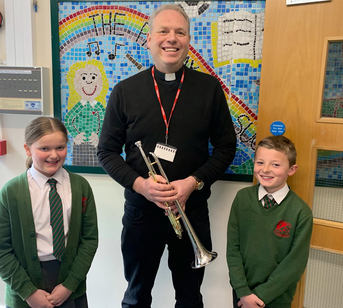 Father James led our act of worship this morning, using his trumpet playing skills to explain our Christian Value of the Term, Understanding.