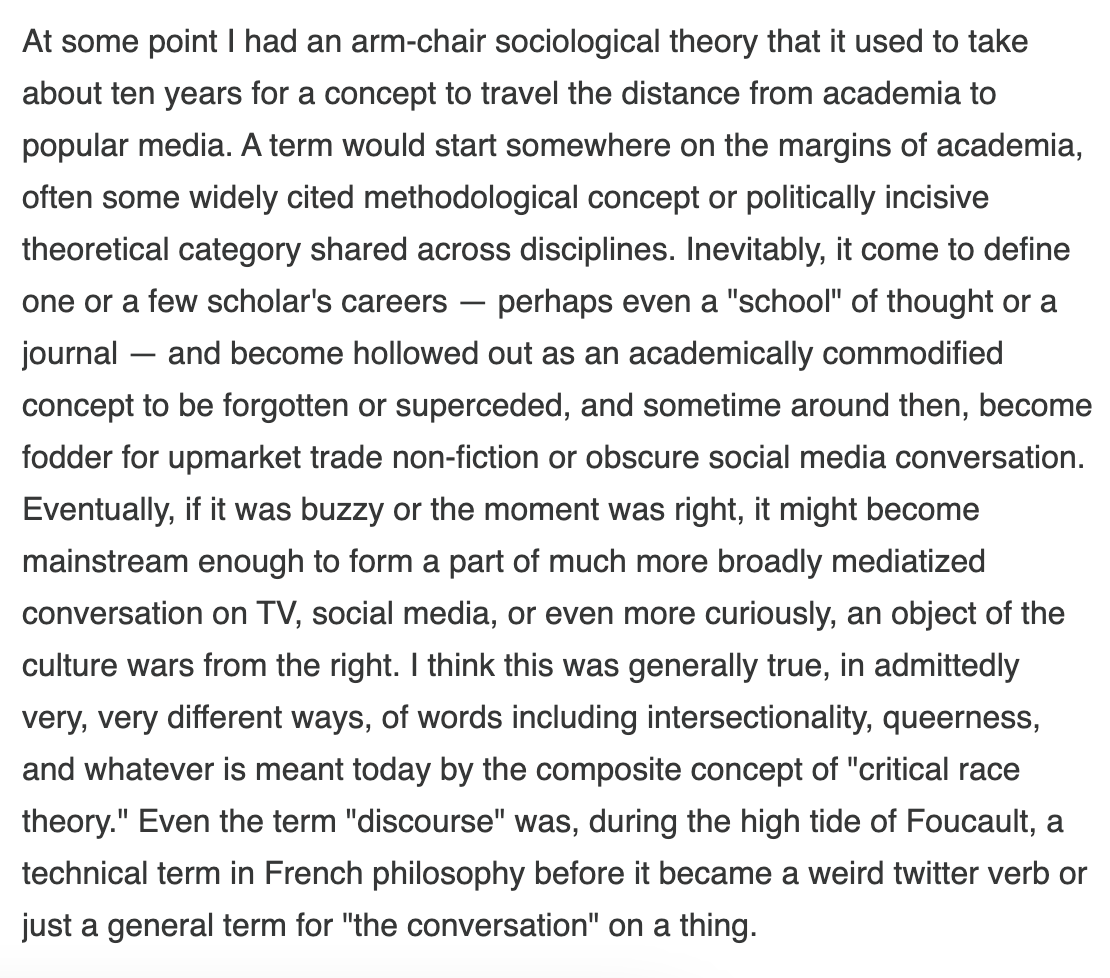 Nate's riff on the academic background and evolutionary arc of 'gatekeeping' in today's One Thing is very good onethingnewsletter.substack.com/p/is-anything-…