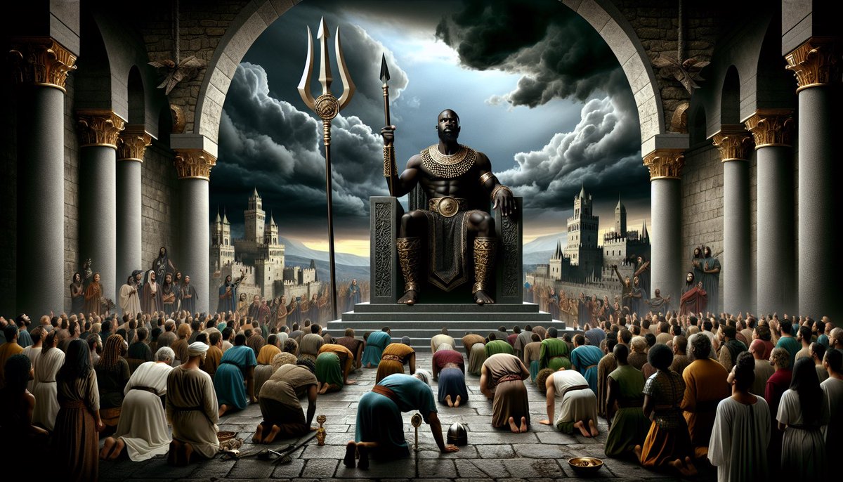 visionpaletteAI's tweet photo. If you were the God of War, would you have a throne? 

“God of War sat on a throne under stormy skies. Whilst holding his spear, he is worshipped within the castle walls.”

https://t.co/yWeLvKesI0

#AIart #AIArtCommuity #ai #AIArtGallery #AIartists #AIArtworks #visionpalette https://t.co/7VPRDjvXML