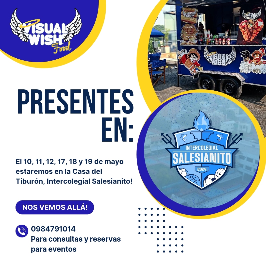 Estamos contentos de anunciar que estaremos presentes en el Intercolegial Salesianito 2024 que será del 10 al 12 y del 17 al 19 de mayo! ⚽🏀🏐
 Si te gustaría que participemos en tu evento, sea evento colegial o privado como cumpleaños, podes comunicarte al 0984791014 📲
