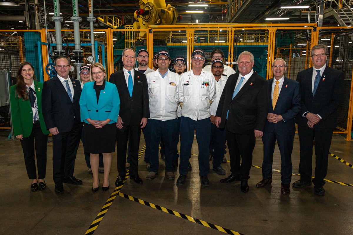 Ontario welcomes a historic $15B investment from @HondaJP in #Alliston. This large-scale project will see four new manufacturing plants created in #Ontario, securing and creating thousands of new jobs across our province. Learn more: news.ontario.ca/en/release/100…