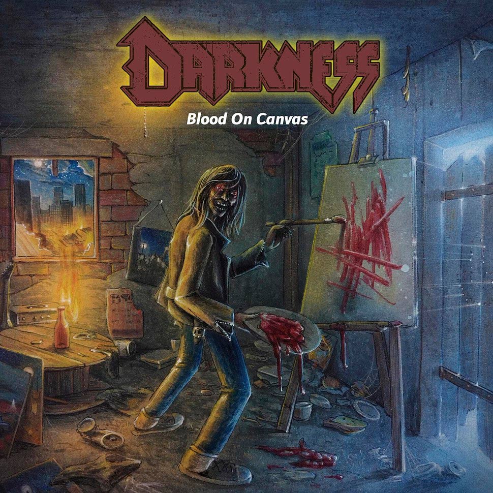 FULL FORCE FRIDAY:🆕April 26th Release 1⃣2⃣🎧 DARKNESS - Blood on Canvas 🇩🇪 💢 6th album (6 years on) from Essen, German Thrash Metal outfit 💢 WHIPPED➡️songwhip.com/darkness4/bloo… 💢 #Darkness #BloodonCanvas @MassacreRec #ThrashMetal #FFFApr26 #KMäN