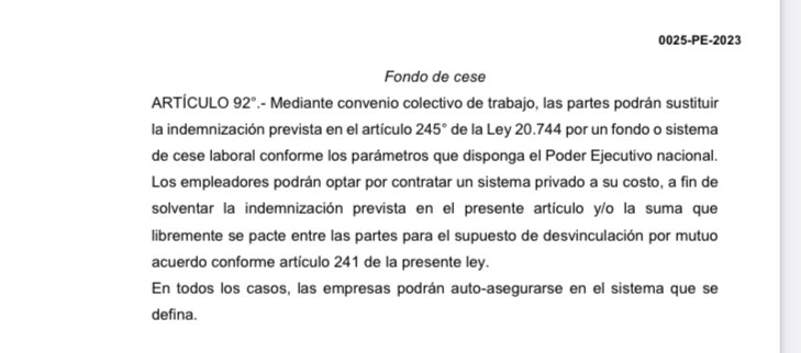 LEY BASES
Eliminación de las indemnizaciones laborales
